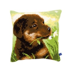 Vervaco Stitch Cushion kit  Rottweiler puppy