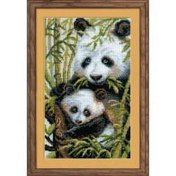 Riolis Kit de broderie Panda avec jeune