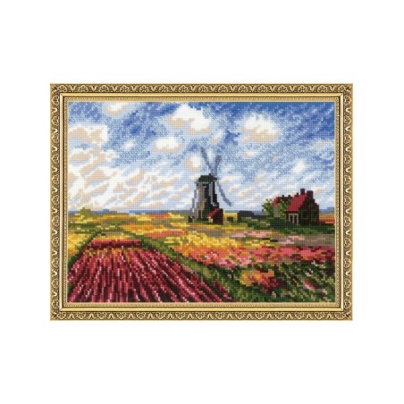 Riolis Embroidery kit Tulip Fields after C. 