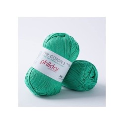 Crochet yarn Phildar Phil Coton 3 menthe