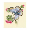 RTO Kit de broderie Papillon sur la fleur délicate