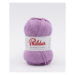 Fil crochet Phildar  Phil Coton 3 Mauve