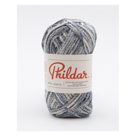 Knitting yarn Phildar Phil Vegetal Indigo