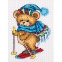 Klart Embroidery kit Skiing Bear