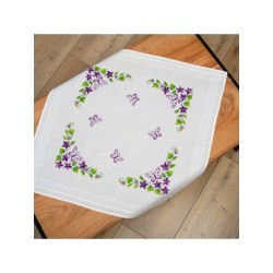 Duftin Embroidery Kit - Table Runner 40x100 cm Lovely Lilac - Stitch Craft  Kits for Adults UK Table Cover Needle and Thread Kit DIY Home Decor :  : Home & Kitchen