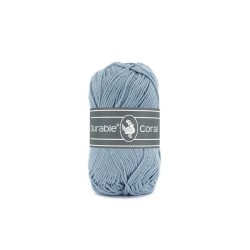 Crochet yarn Durable Coral 289 Blue Grey