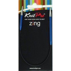 Knitpro Zing aiguille circulaire asymétrique 4 mm