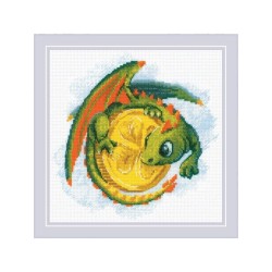 Riolis Embroidery kit Dragon Tea Time