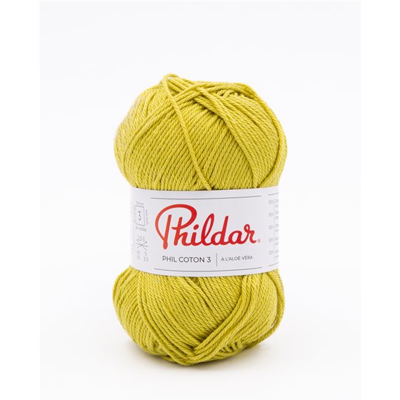 Fil crochet Phildar  Phil Coton 3 absinthe