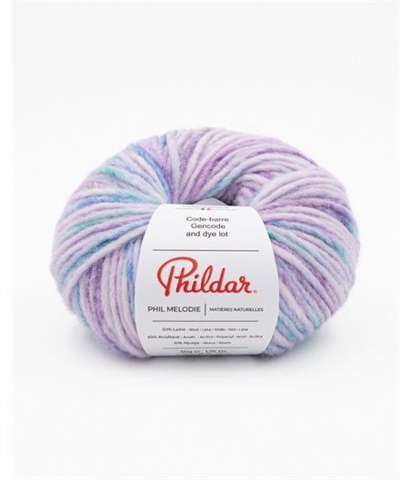Knitting yarn Phildar Phil Mélodie Parme