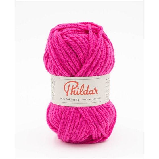 Laine à tricoter Phildar Phil Partner 6 Fuchsia
