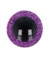 Animal eye 18 mm purple glitter