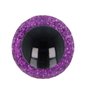 Animal eye 12 mm purple glitter