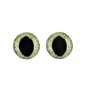 Oeil de chat amigurumi 12 mm vertpaillettes