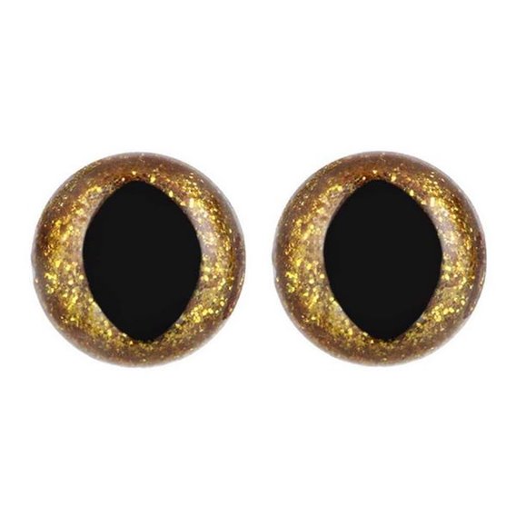 Oeil amigurumi 15 mm or paillettes