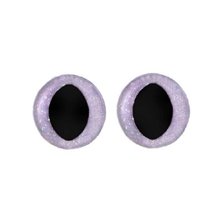 Cat eye 18 mm purple glitter