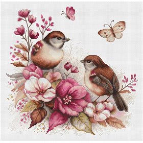 Luca-S Embroidery kit Spring birds