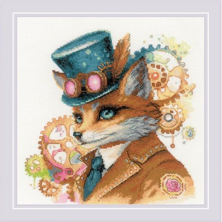 Embroidery kit Steampunk Fox