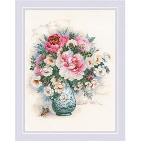 Riolis Embroidery kit Peonies and Wild Roses