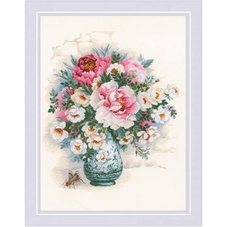 Riolis Embroidery kit Peonies and Wild Roses