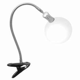 Magnifying lamp with clips