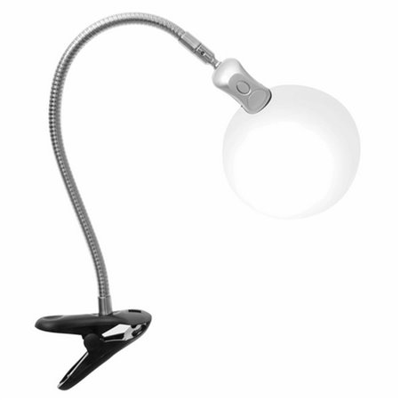 Magnifying lamp with clips
