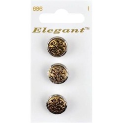 Buttons Elegant nr. 686 on a card