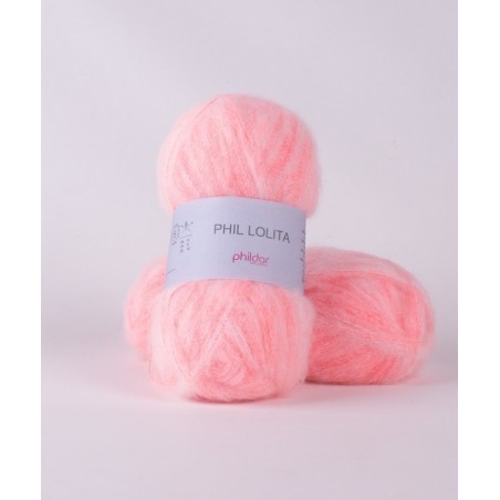 Phildar knitting yarn Phil Lolita Rose fluo