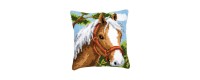 Coussin à broder Chevaux